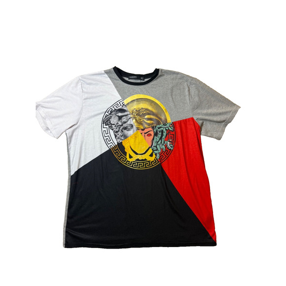Hudson Outerwear Medusa Greek Graphic T Shirt 4 Way Patchwork Men's 3X 3XL XXXL - Picture 1 of 6